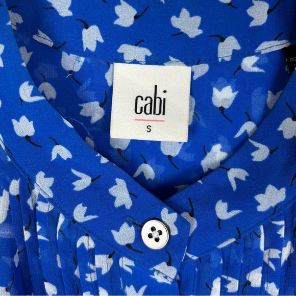 CAbi Electric Blue Pintuck
Sleeveless Blouse Style 5530 Size Small - Picture 6 of 8